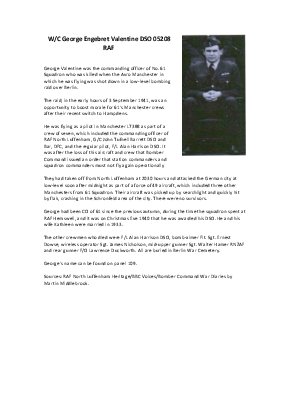 A preview of a PDF biography for Valentine, George Engebret